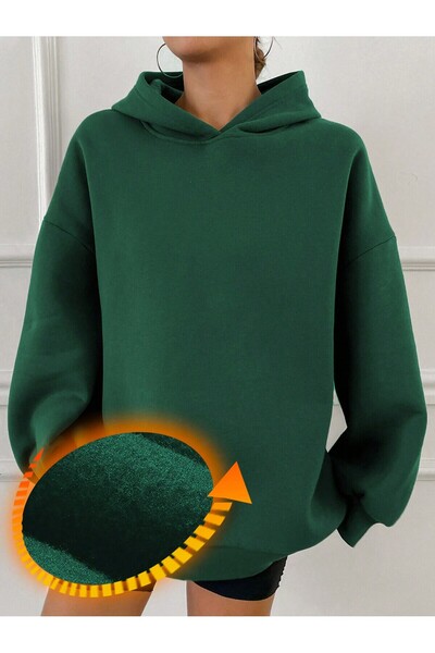 MODAVİBE Hanorac cu glugă din bumbac-poliester |   Opțiuni elegante și confor...