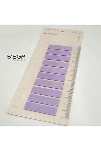 sibga tasarım Purple Transparent Color Post-It Note Paper - Bookmark Sticker