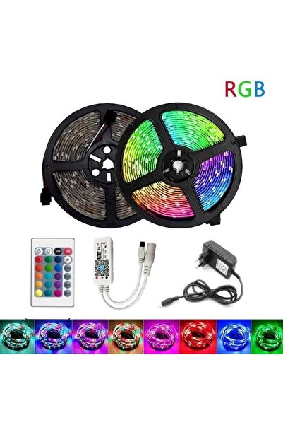 Yenimiyeni Şerit Led Animasyonlu Rgb Led Seti 5 Mt