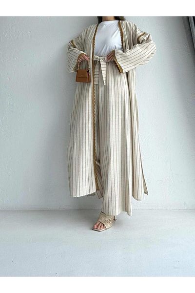 MELEK ARAZ Mustard Linen Linen Set