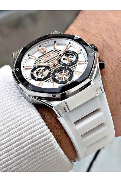Slazenger 10 Atm Waterproof Silicone Men's Wrist Watch - Function 2390