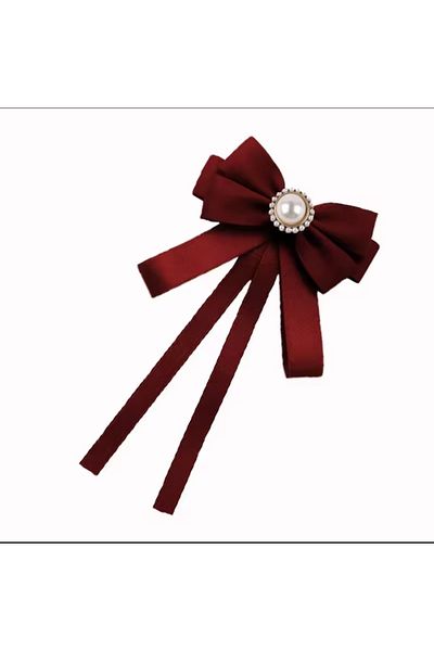 LO ADORO Women's Tie - with Bow, Collar Brooch, Pin and Satin Bow Tie Pin