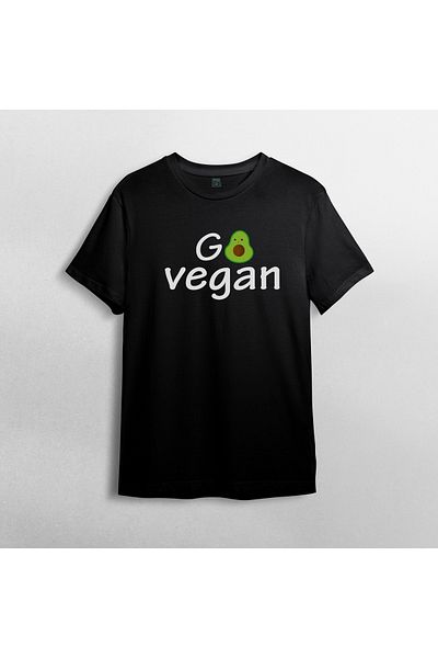 Pixxa Vegan Vegetarian - T-Shirt 100% Cotton Crew Neck Model 3