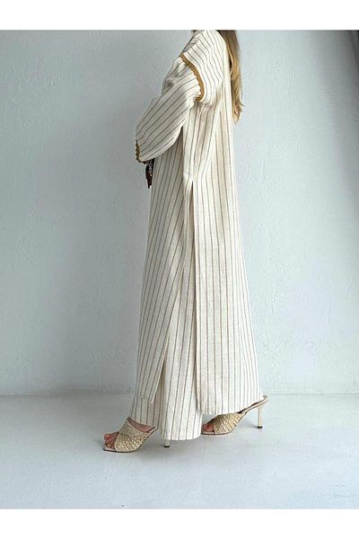 MELEK ARAZ Mustard Linen Linen Set