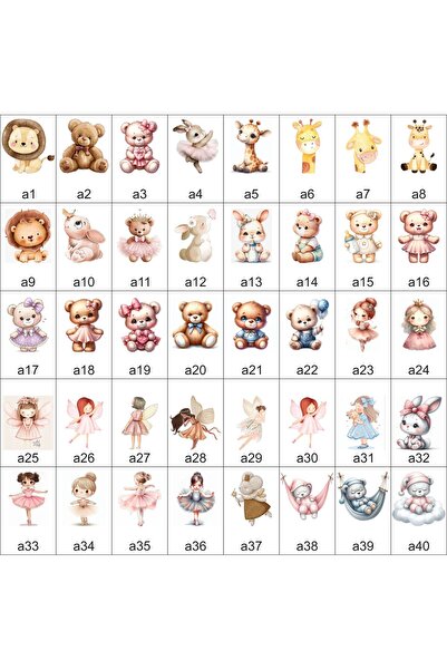 Printbox Ahşap Magnet Fi̇gür - 20 Adet