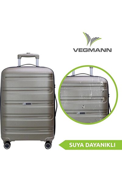 Bambus Home Vegmann Polipropilen (Pp) Atlas Su Yeşili 3lü Valiz Seti Kırılmaz Garantili