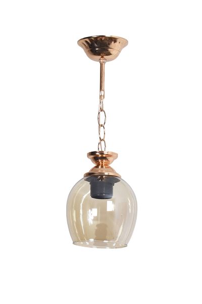 Modavize Chain Modern Design Hall Kitchen Entrance Children's Room Gold - Gold Color Honey Glass Single Chandelier