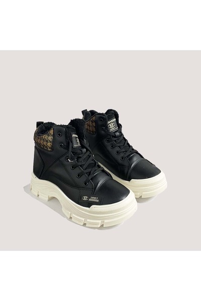 M.P. Kadın Casual Bot 2245 - Siyah-Beyaz - 39