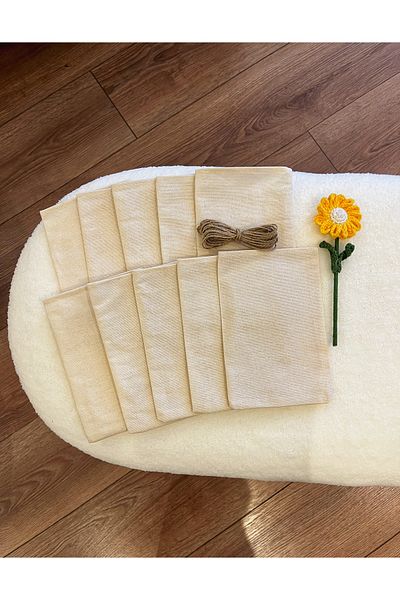 MEKİK BUTİK 50 Pieces 10X15 Raw Cloth Fabric Pouch |   Jewelry Pouch |   Lavender Pouch
