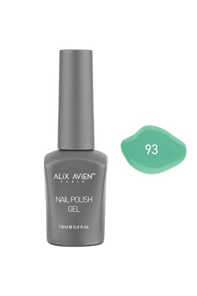 Alix Avien Yeşil Kalıcı Oje 93-Yoğun Renk Veren Jel Oje 12 ml-Nail UV Gel Pol...