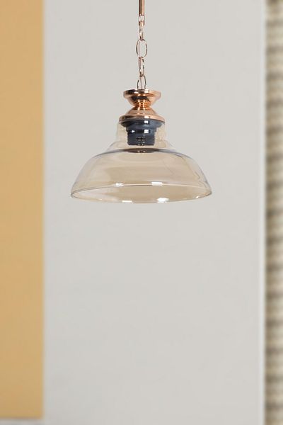 Modavize Chain Modern Design Hall Kitchen Entrance Children's Room Gold - Gold Color Honey Glass Single Chandelier