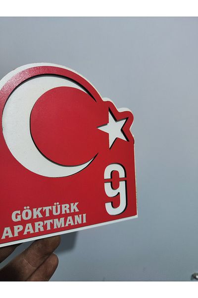 Fikart Αριθμός πόρτας με θέμα την τουρκική σημαία