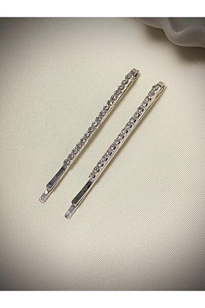 Twinssis Accessories Set de 2 închizători subțiri din sârmă de culoare argintie