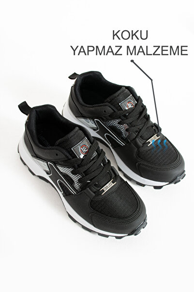 Devida Black-White Comfortable Sole Waterproof Sneakers