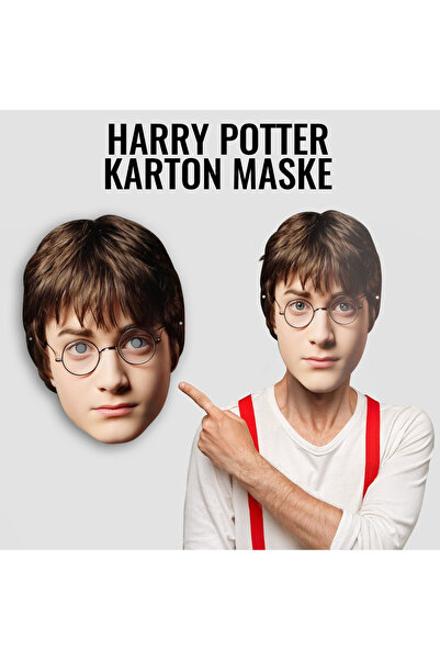 heryerehediye Harry Potter Karton Yüz Maskesi , Kalın Kuşe Baskı(5 Adet)