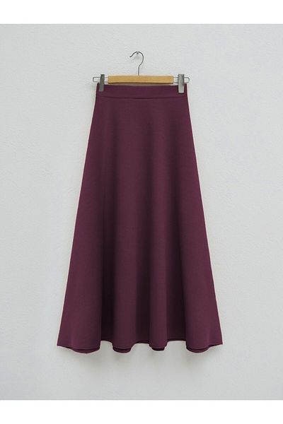 Modamorfo Imported Lycra Crepe Fabric Kilos A-Line Skirt - Claret Red