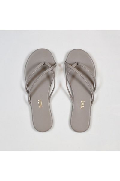 Tkees Women's Gray Double Band Daily Stylish Flip Flops