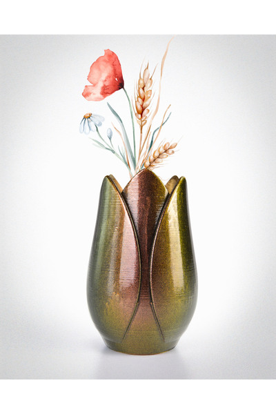 Home Özel Tasarım Metalik Renk Lale Vazo