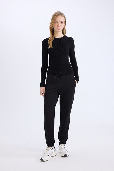 DeFacto Thick Jogger Sweatpants - Elastic Waist, Solid Tall S7370Az25Sp