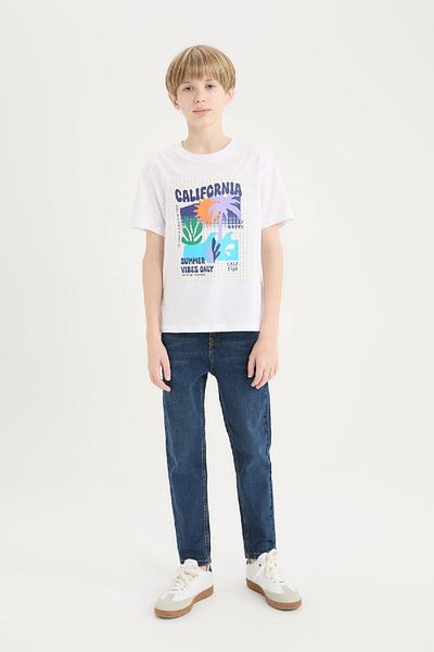 DeFacto Pantaloni de jeans uni de bază slim fit pentru bărbați