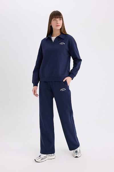 DeFacto Dünner Sweatshirt-Stoff – Hose mit weitem Bein E6080AX25SP