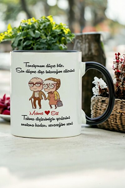 Hediyelen Sevgiliye Hediye Kupa Bardak Siyah