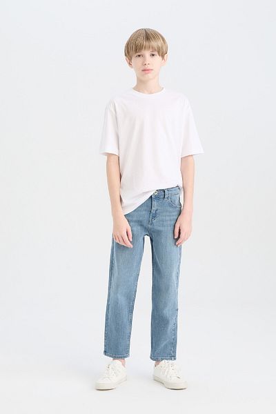 DeFacto Boys Straight Fit Straight Leg Jean Trousers D9016A825Sm