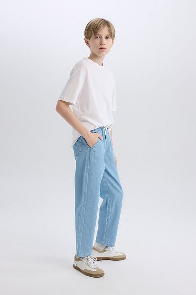 DeFacto Pantaloni de jeans cu picioare drepte pentru băiat B5740a825sm