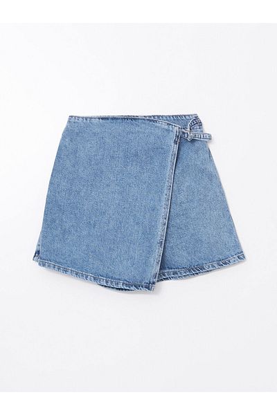 LC Waikiki LCW Kids Jeans-Shorts-Rock für Mädchen mit elastischem Bund