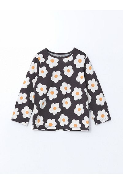 LC Waikiki Lcw Baby Crew Neck Floral Baby Girl Pajamas Set