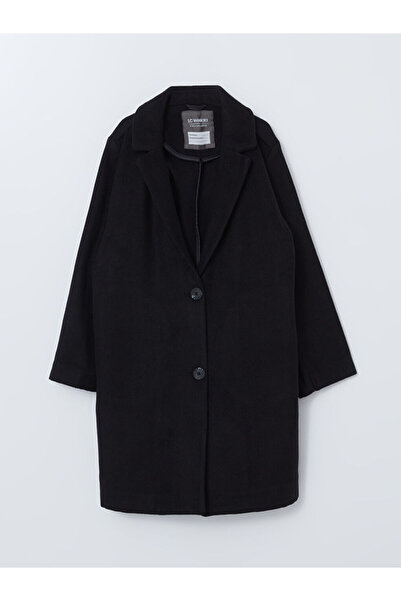 LC Waikiki Black Girl's Cashmere Coat
