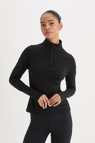 DeFacto DeFactoFit Standard Fit Sport-Langarm-T-Shirt mit Stehkragen B0811AX25SP