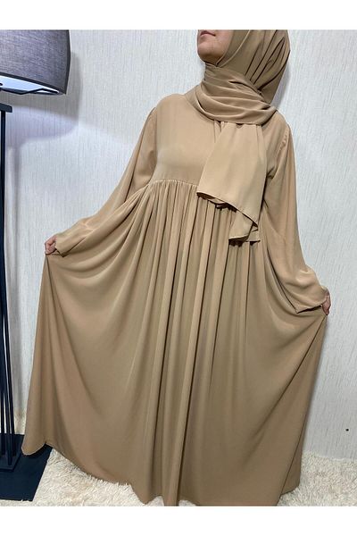 ARLİNKAR Iron-Free Silk Ferace with Shawl and Robe - Super Draped