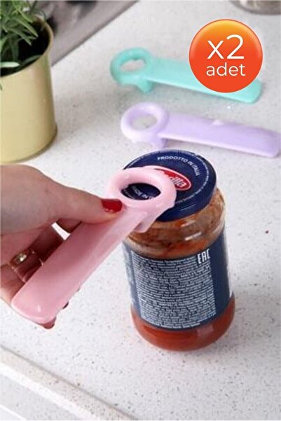 Kelepir Fırsatlar 2 Adet Sert Plastik Kavanoz Açma Aparatı & Pratik Renkli Açacağı Gazoz Kapağı Açacağı