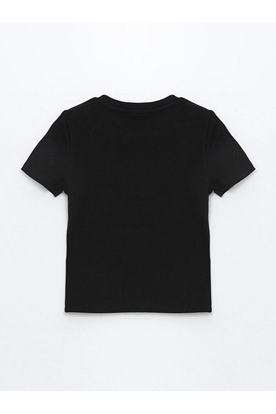 LC Waikiki Tricou Crop pentru fete cu gât crew de sezon nou - S5H654Z4