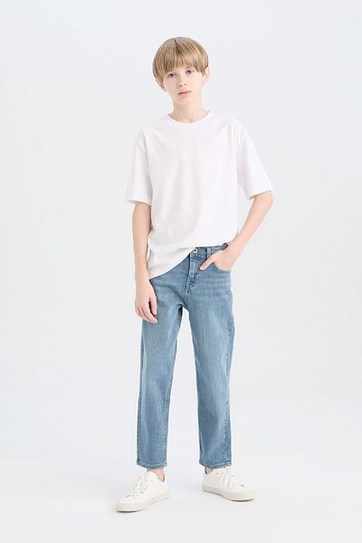 DeFacto Boys Straight Fit Straight Leg Jean Trousers D9016A825Sm