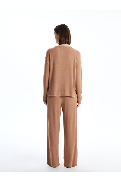 LC Waikiki LCW DREAM Bisiklet Yaka Dokulu Kadın Pijama Takımı