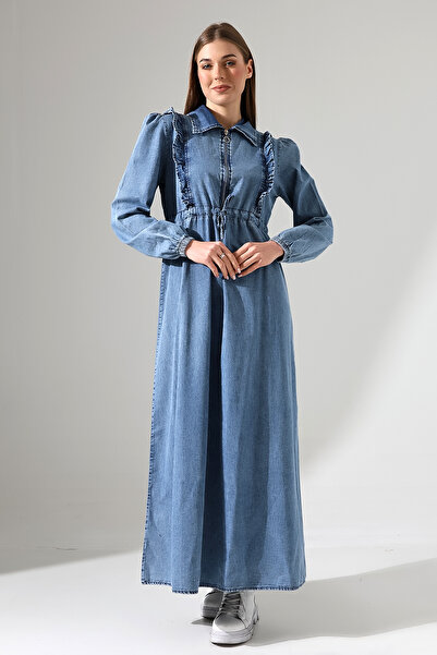 ensade Φόρεμα με λεπτομέρεια με φερμουάρ στη μέση και κορδόνι στη μέση