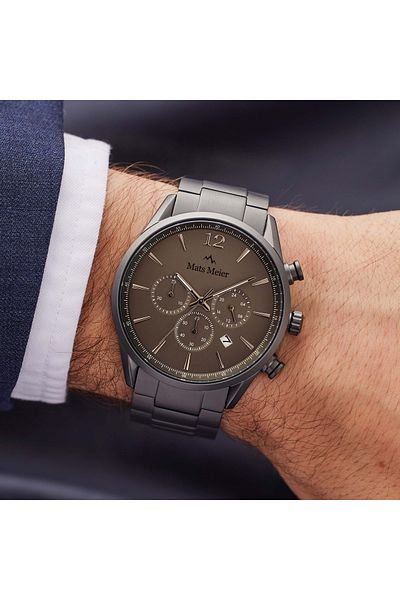 Mats Meier Grand Cornier Chrono Gunmetal Horloge Mm00127