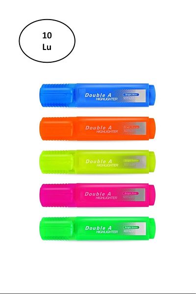 Eng Blue Highlighter Double A Pen 10 Pieces
