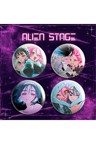 Isekai Alien Stage Rozet Seti 02 - 4 Adet - (58mm)