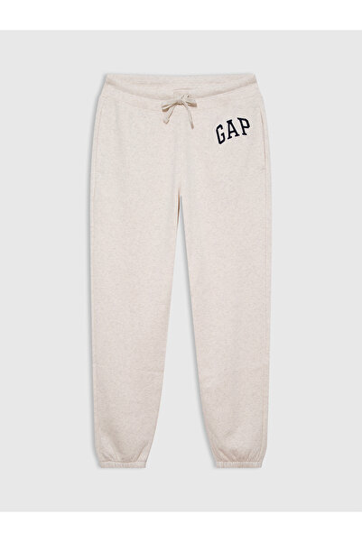GAP Kadın Bej Logo Jogger Fleece Eşofman Altı