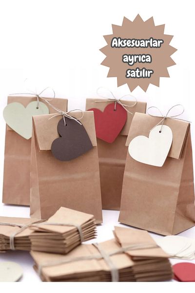 Dekals Square Bottom (Upright Standing) Thick Kraft Gift Paper Paper Bag Size 13x24 10 Pieces