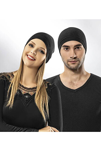 Kezban Tekstil Căciulă termică unisex neagră de iarnă STANDARD 1 BUC