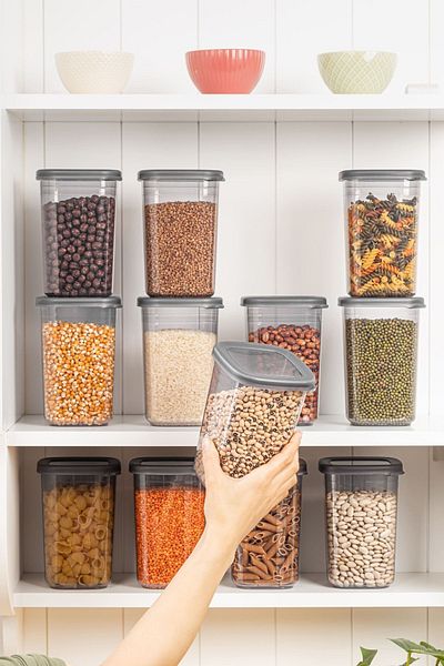 icone life 12-Piece Food Storage Set with Label and Leak-Proof Lid - 1200ML - Label Gift