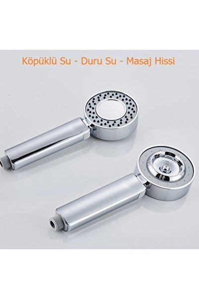Yenimiyeni Çift Taraflı 3 Fonksiyonlu Duş Başlığı Köpüklü Su Özelliği