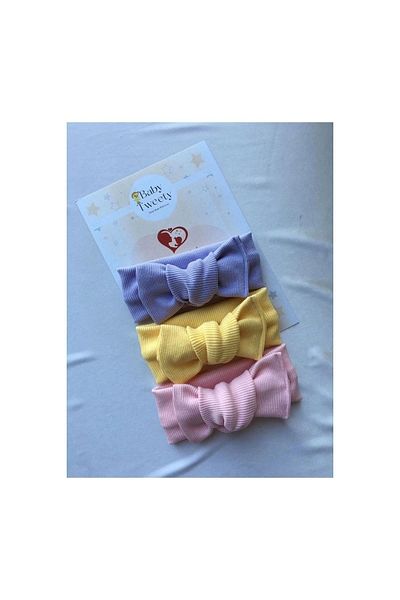 Baby Tweety Rib Baby Girl Bandanas - 3-Piece Handmade