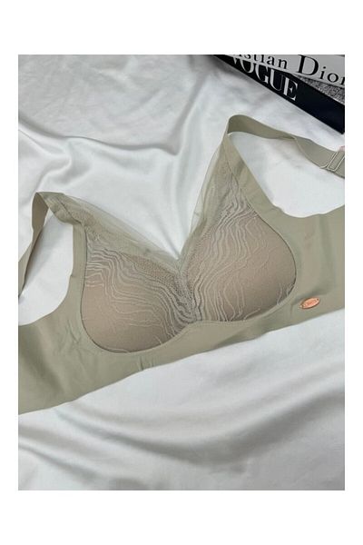 UMT Underwear Sutien detaliat din dantelă, fără sârmă, tăiat cu laser, cu tampon detașabil