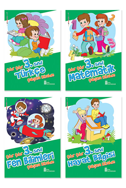 Ata Yayıncılık 3. Sınıf Çıtır Çıtır Çalışma Kitabım 4'lü Set (Türkçe-Matemati...