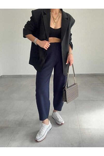 Paw Garage Παντελόνι μπαλόνι χωρίς ζώνη 4 εποχών - ύφασμα κρεπ, πλήρες ελαστικό ύφασμα